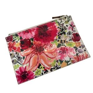 Kate Spade New York Dhalia Pencil Pen Pouch Clutch Floral Patent Leather